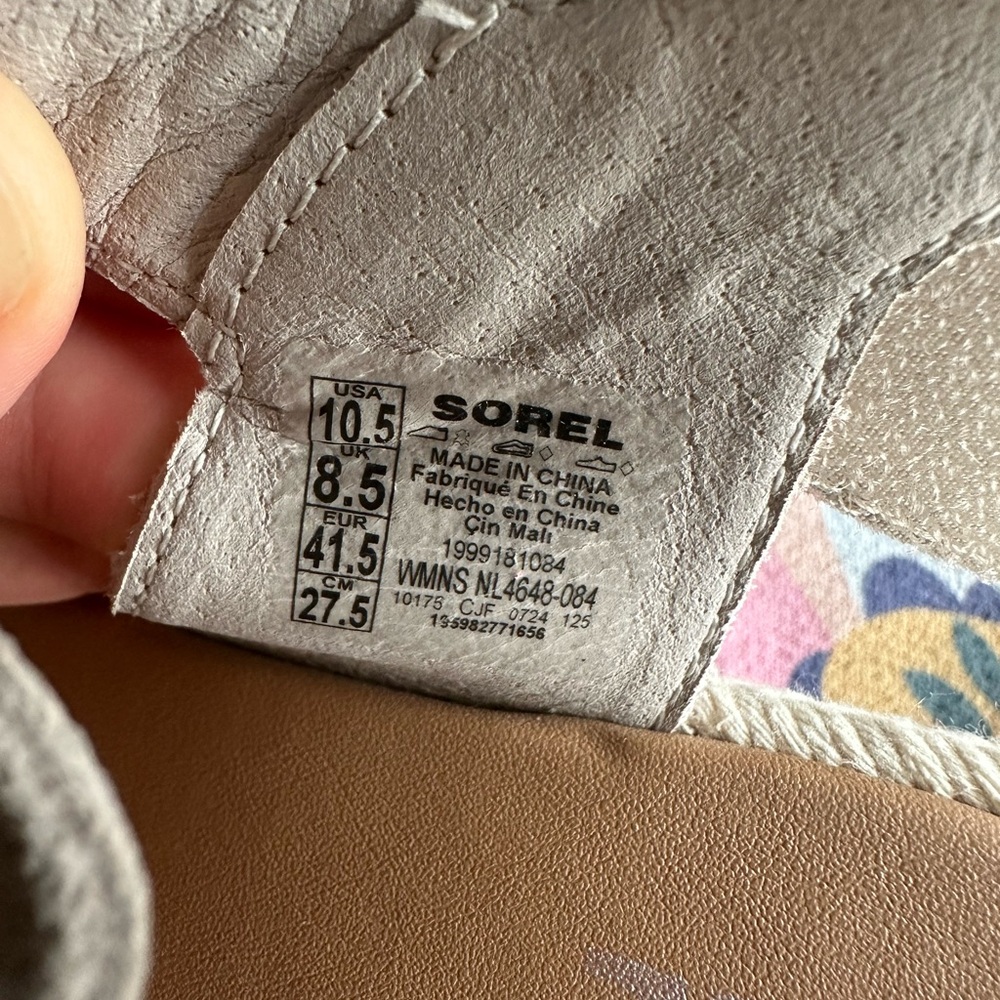 Sorel Beige Suede Wedge Sandals - Picture 3 of 4